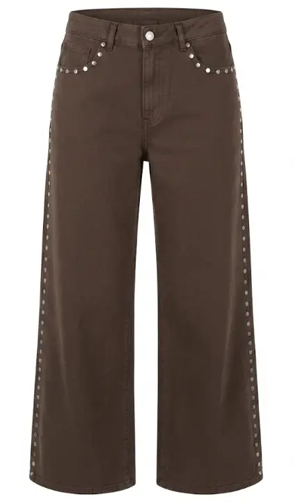 Mango JEANS STUDS, CHOCOLATE
