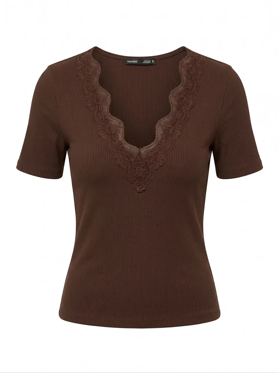 Mango TOP LOCY, MARRON