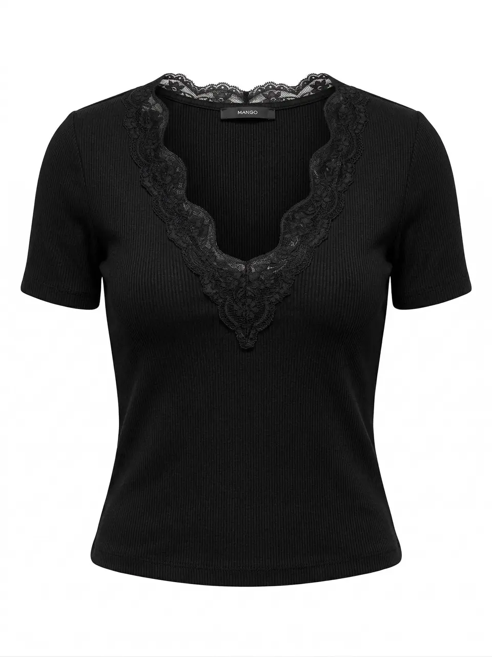 Mango TOP LOCY, NEGRO
