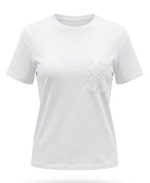 Mango T-SHIRT DAISY, OFFWHITE