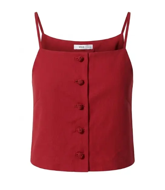 Mango TOP BONNIE, ROJO