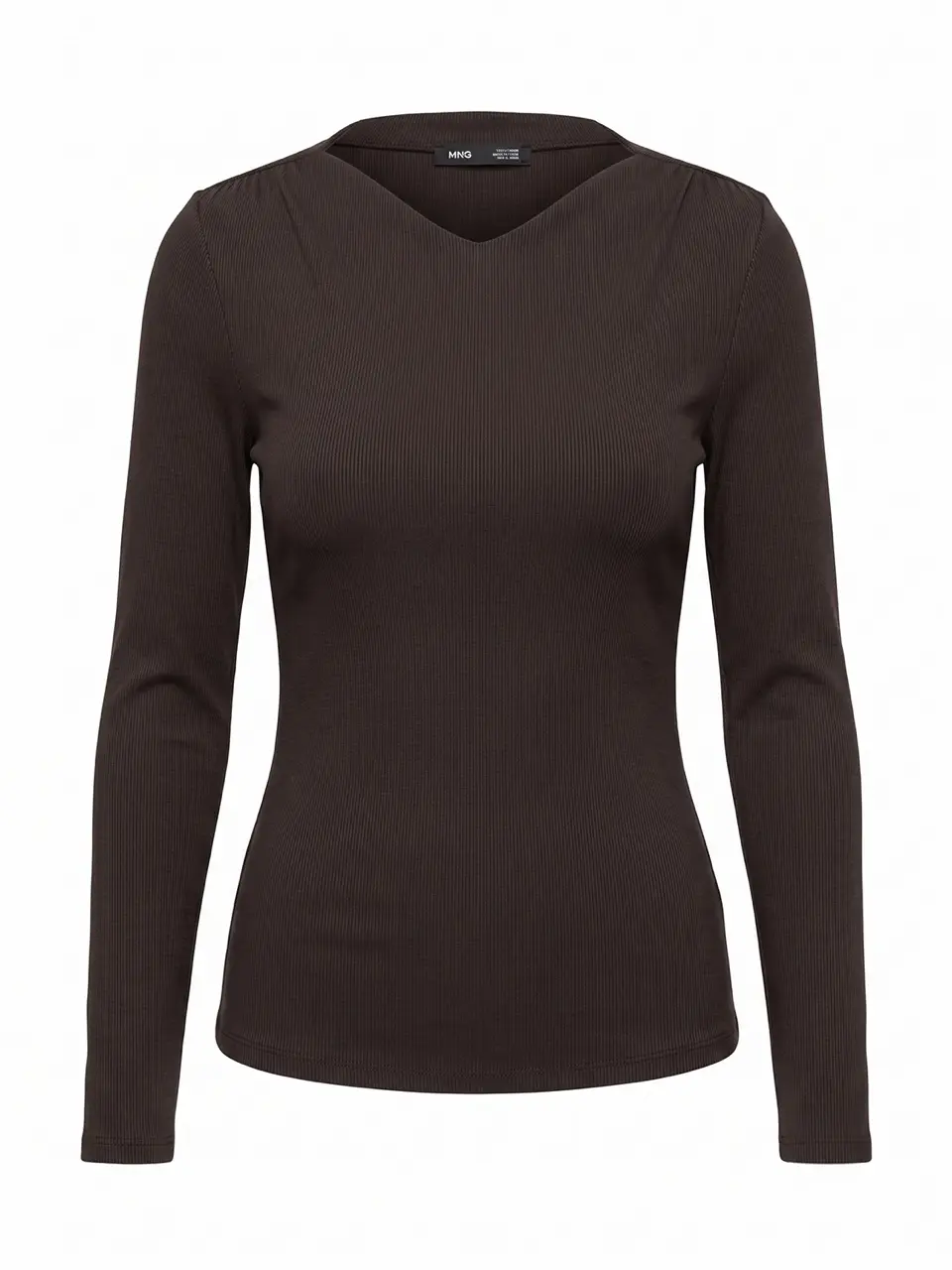 Mango T-SHIRT LILOBAR, CHOCOLATE