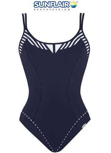 Sunflair Badeanzug, schwarz – Blau