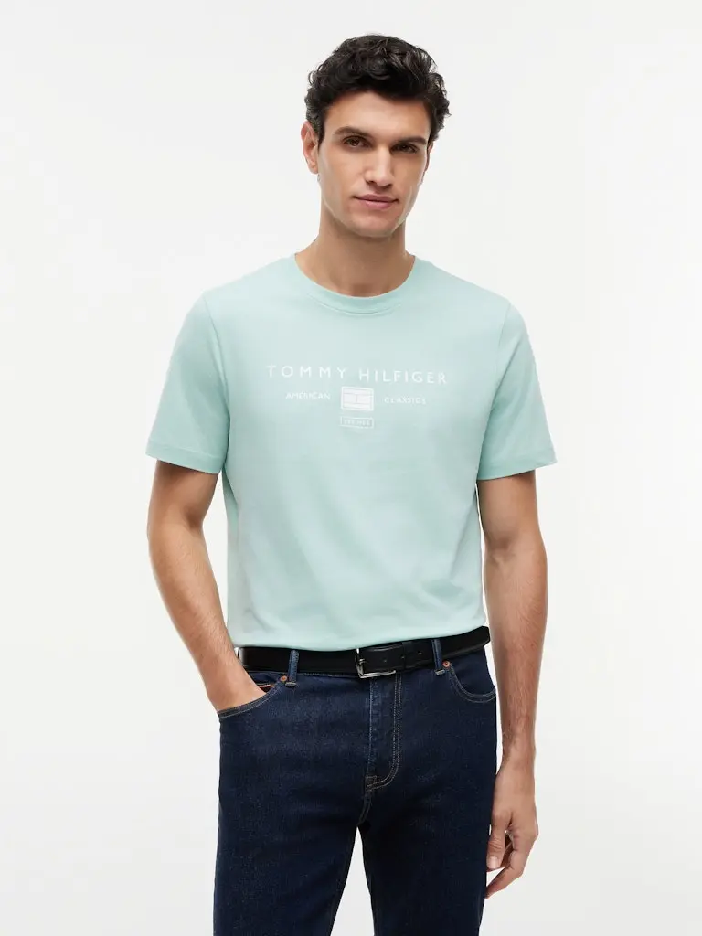 Tommy Hilfiger BRAND LOVE MONO STACK TEE – Grün