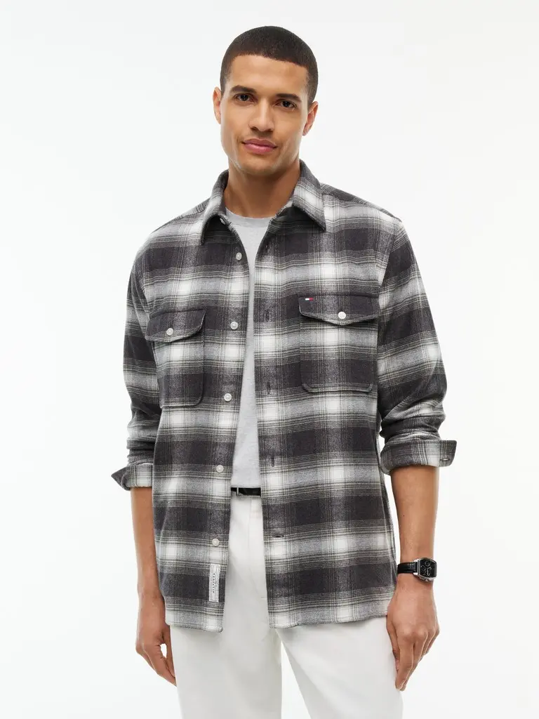 Tommy Hilfiger FLANNEL CHECK OVERSHIRT, GREY
