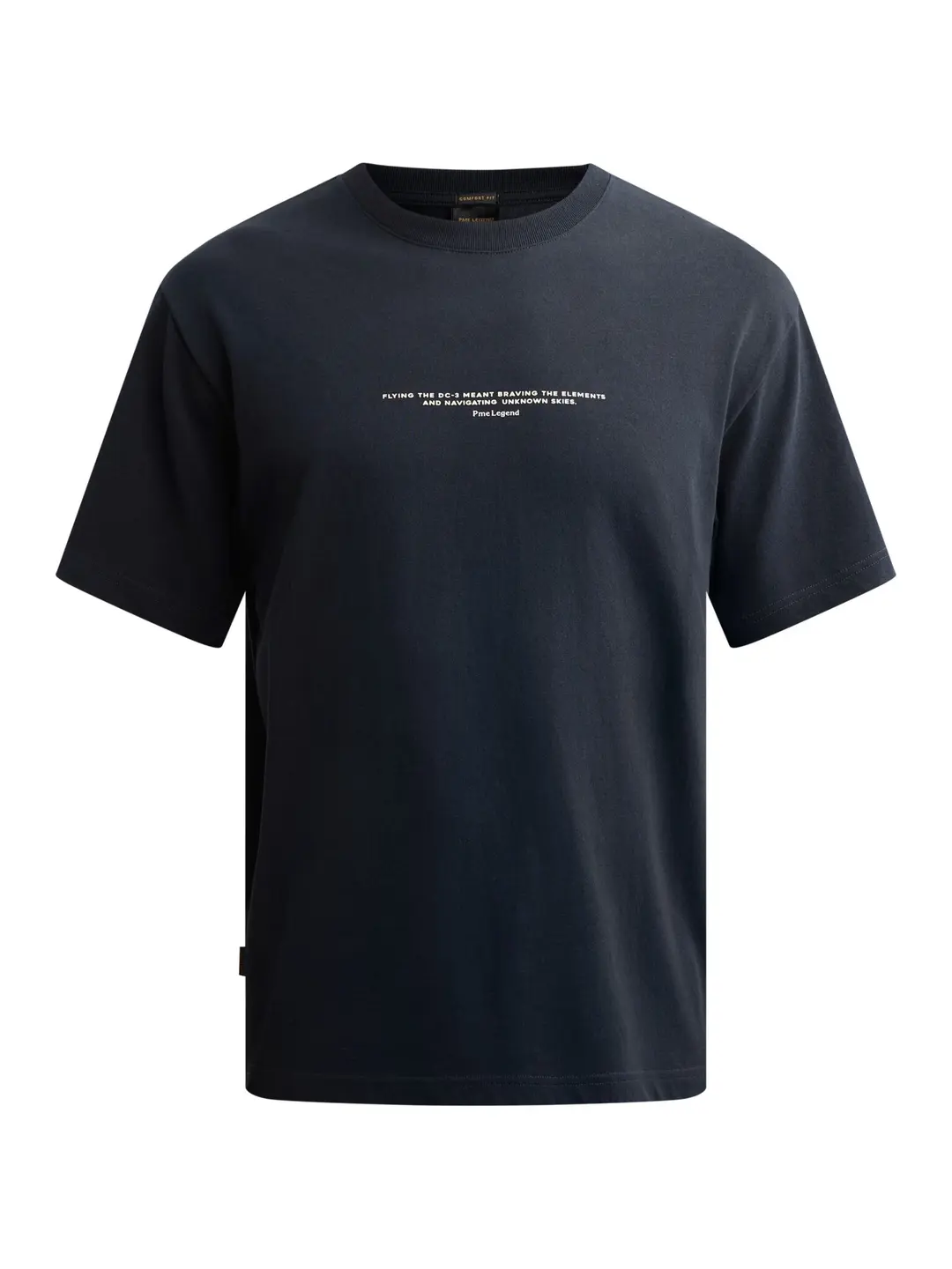 PME Legend T-Shirt im Relaxed Fit aus 100 % Baumwolle mit Rückenprint – Blau