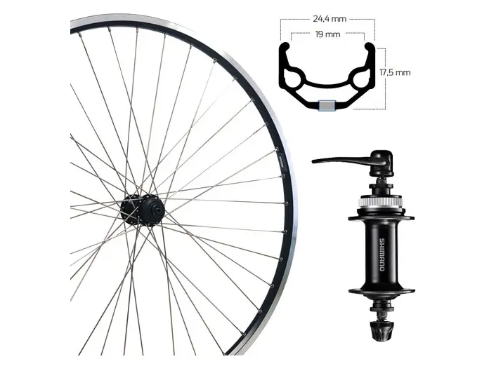 Roland 28 Zoll Fahrrad-Vorderrad Disc Centerlock Schnellspanner (schwarz)
