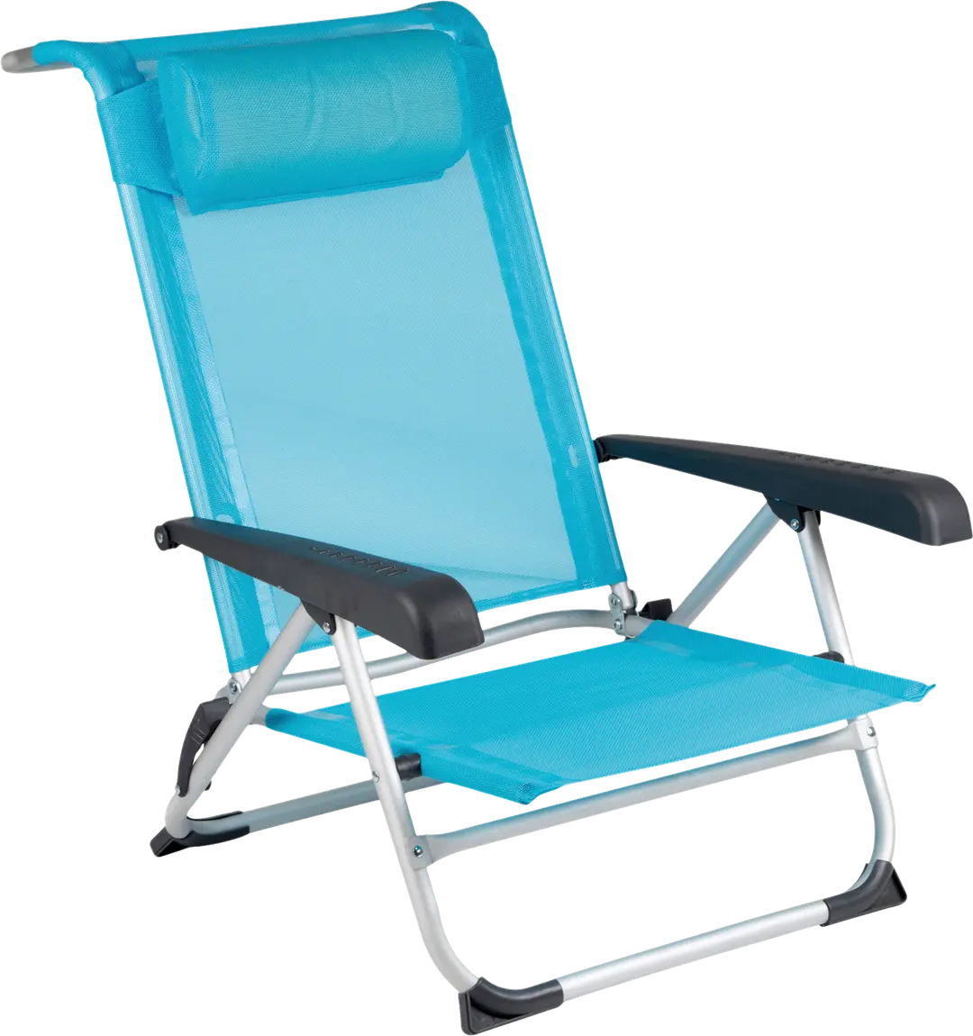 Bo-Camp Strandstuhl Saint-Tropez mit Kopfkissen Blau