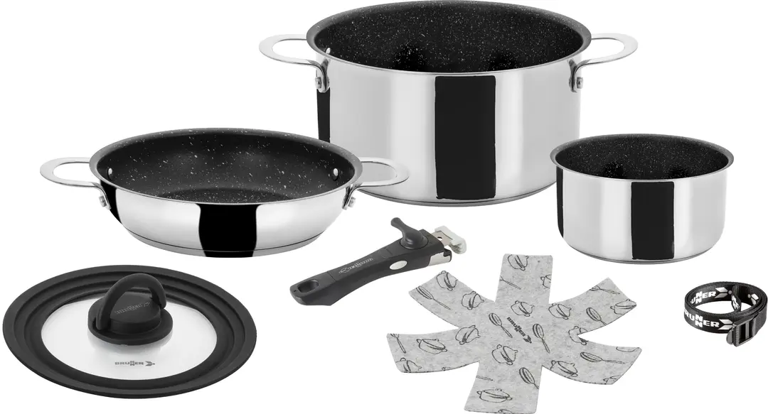 Brunner Academy Vacuum Kochtopfset 5+1 stapelbar Ø 22 cm