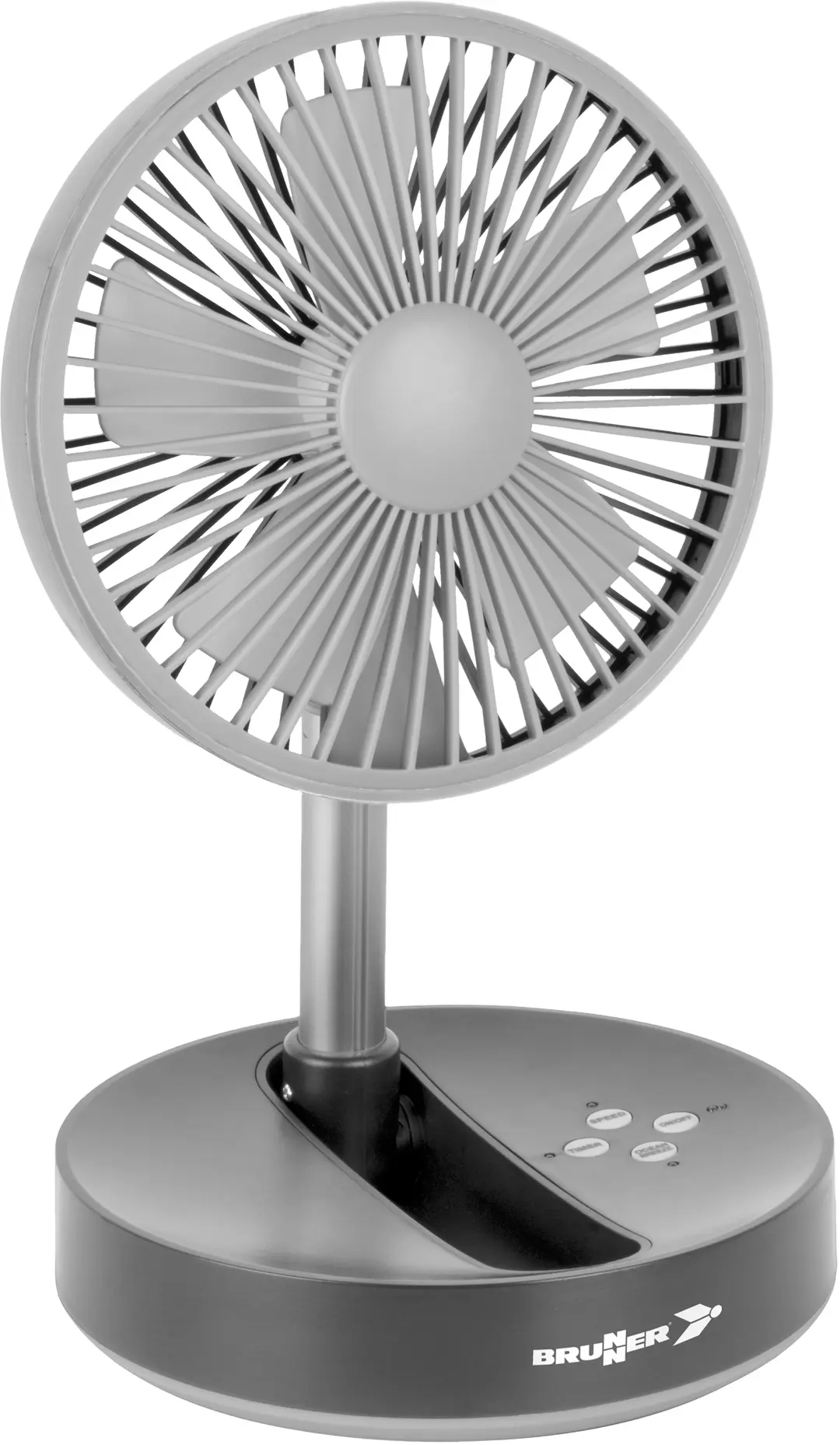 Brunner HurriFAN RG Teleskop Ventilator Akku wiederaufladbar mit LED 3,7V