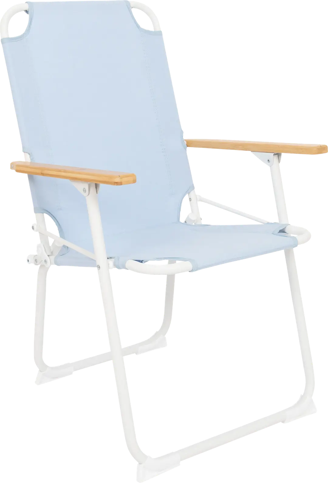 Bo-Camp Pastel Mosset M Campingstuhl mit Bambus Armlehnen blau