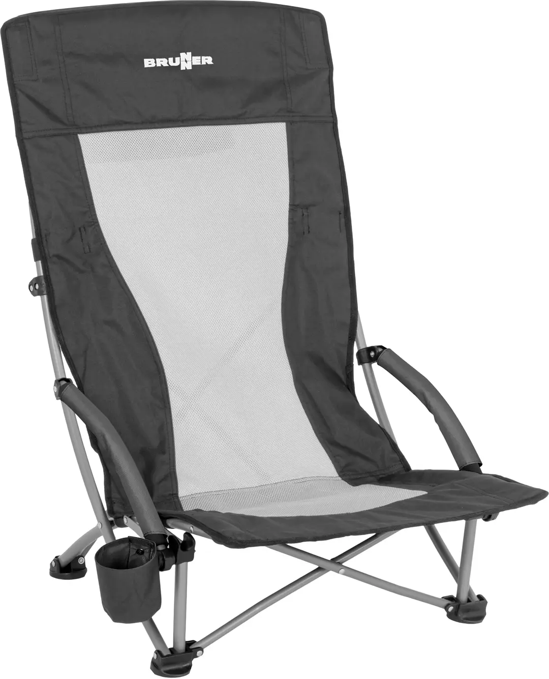 Brunner Cuba Highback Strandstuhl 59 x 76,5 x 42 / 85 cm dunkelgrau