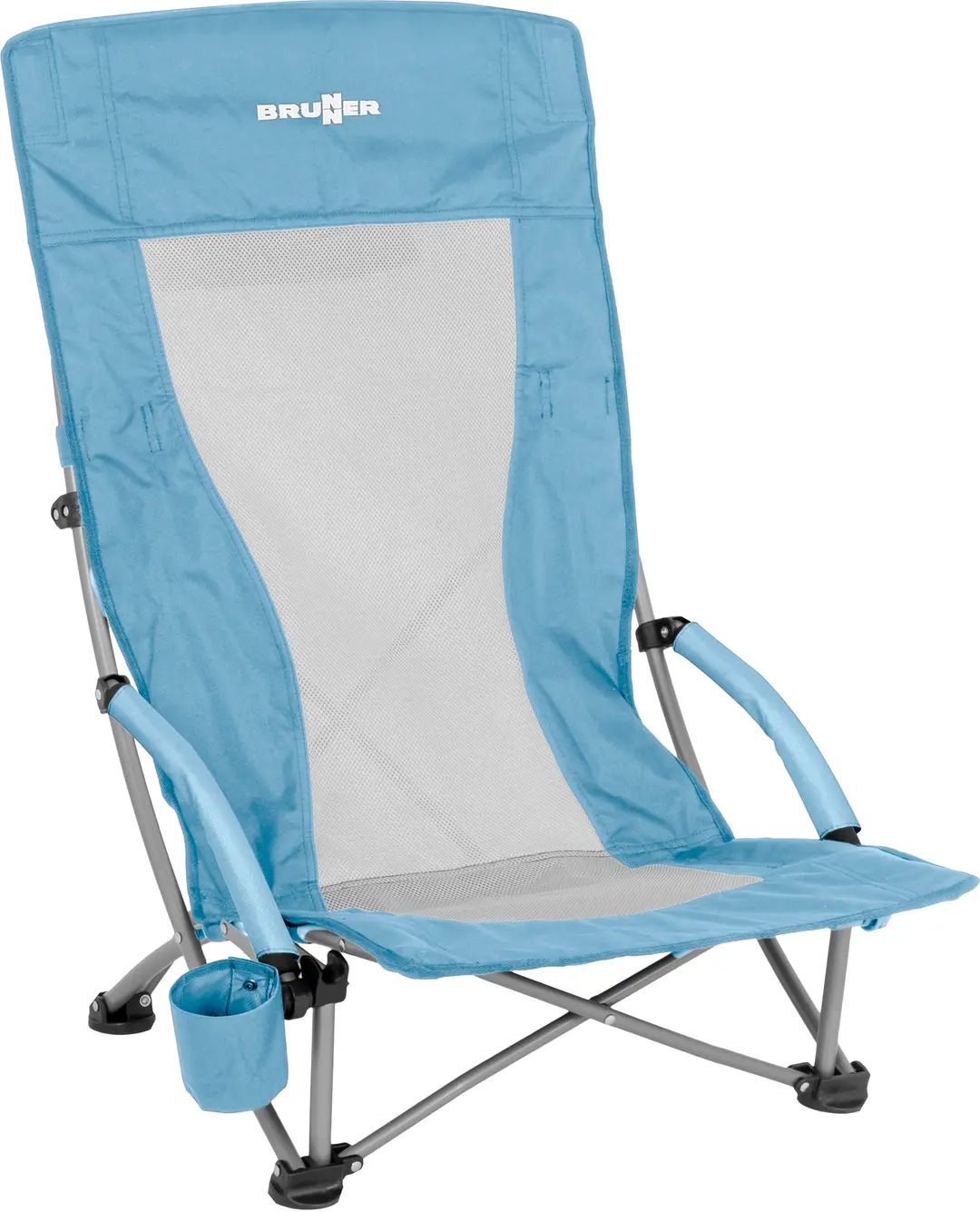 Brunner Cuba Highback Strandstuhl 59 x 76,5 x 42 / 85 cm blau