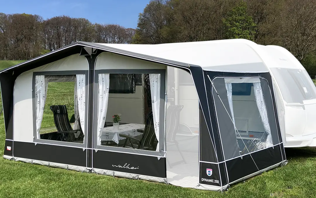 Walker Dynamic 250 Wohnwagen Vorzelt mit Stahlgestänge Größe 990 Umlaufmaß 976 - 1005 cm