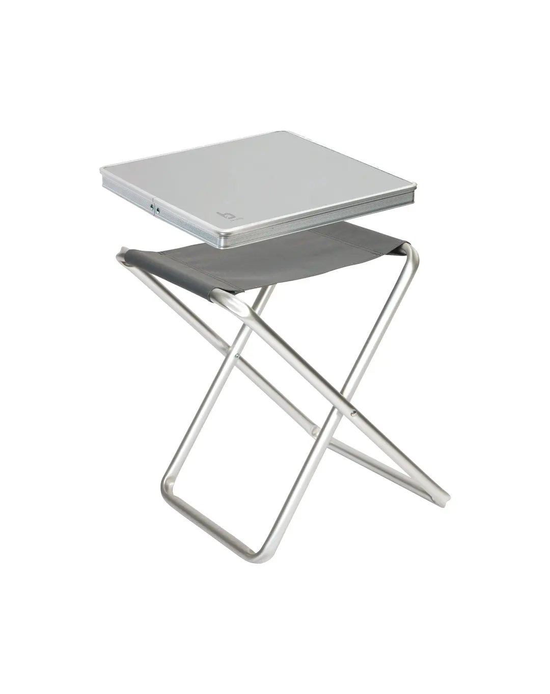 Bo-Camp Hocker mit Tischplattenaufsatz Grau