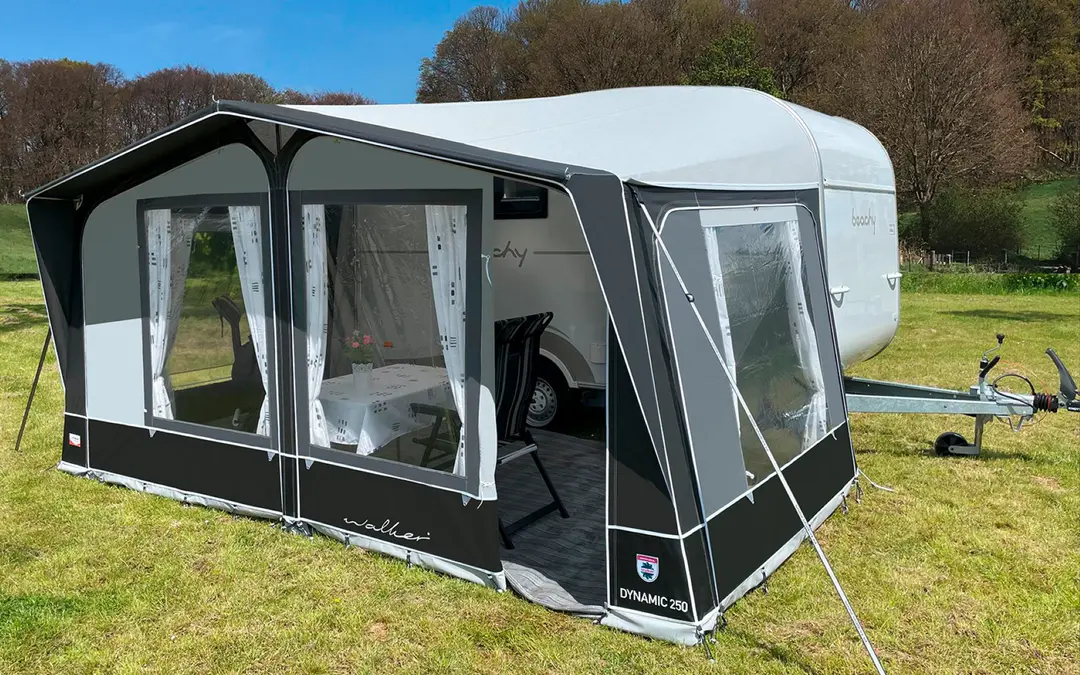Walker Dynamic 250 Wohnwagenvorzelt passend für Hobby Beachy 420 mit Stahlgestänge
