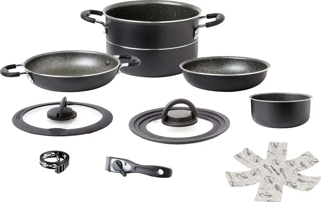 Brunner Pirate NG Topfset Aluminium mit Vacublock 9-teilig Ø 24 cm