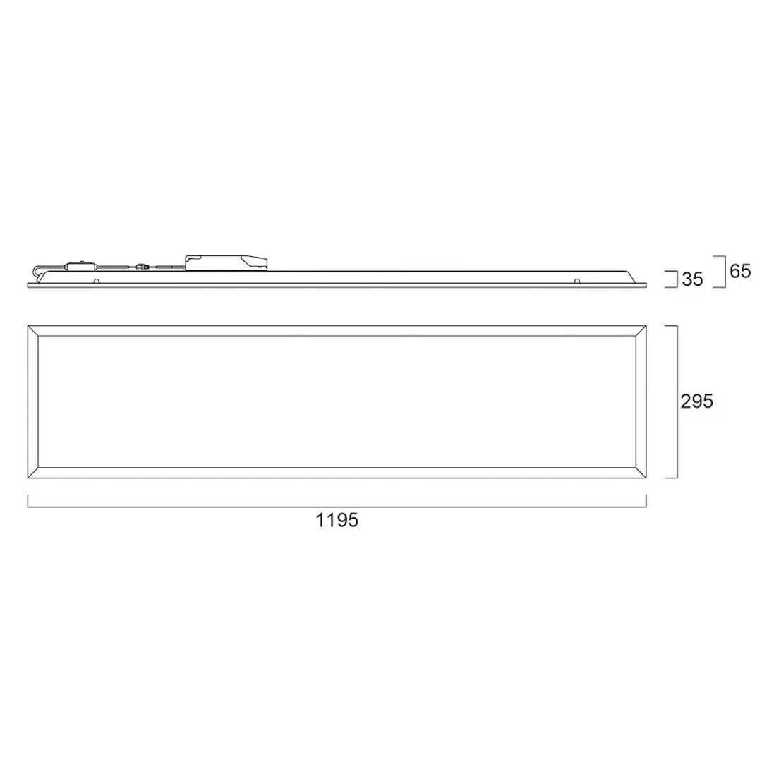 Sylvania LED-Einbaupanel START, weiß, 120x30 cm, DALI, CCT 33 W UGR19