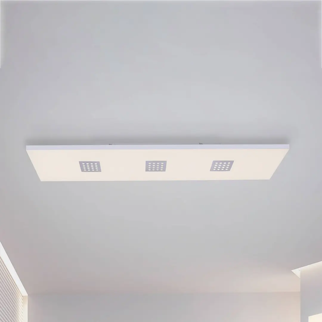 Pure LED-Deckenleuchte PURE Neo, 120 cm, alu, CCT, Fernbedienung