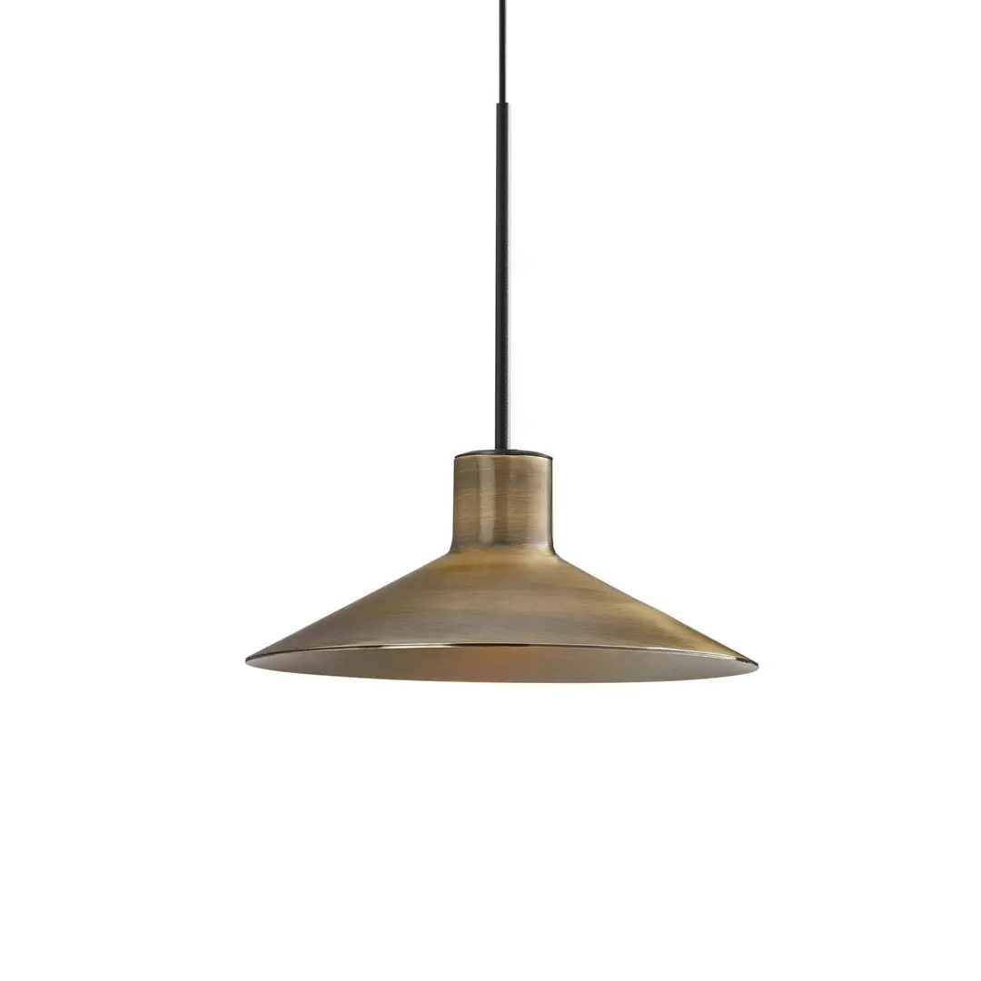 Bover LED-Einbau-Hängelampe Platet, schwarz/messingfarben