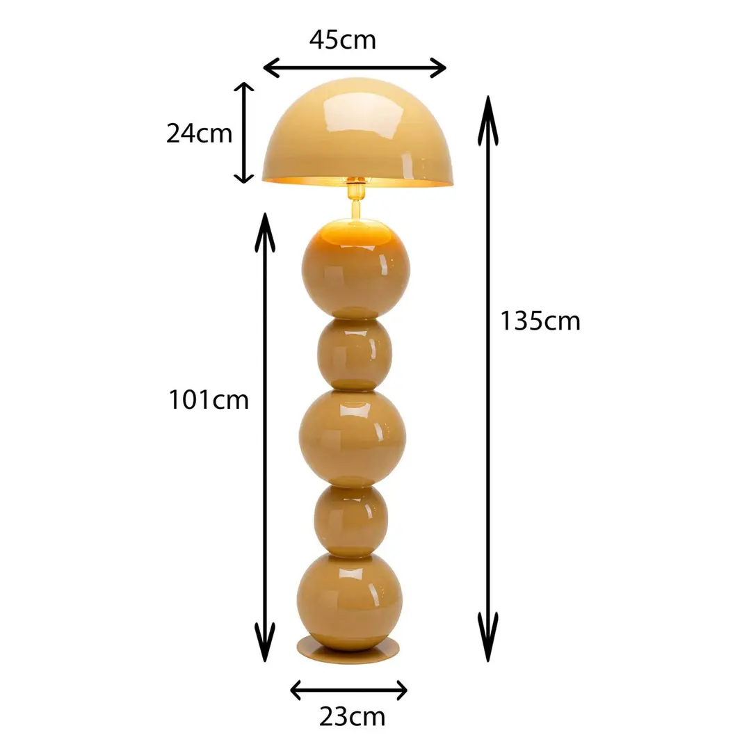 KARE Stehleuchte Candy, braun, Stahl, Höhe 125 cm, E27