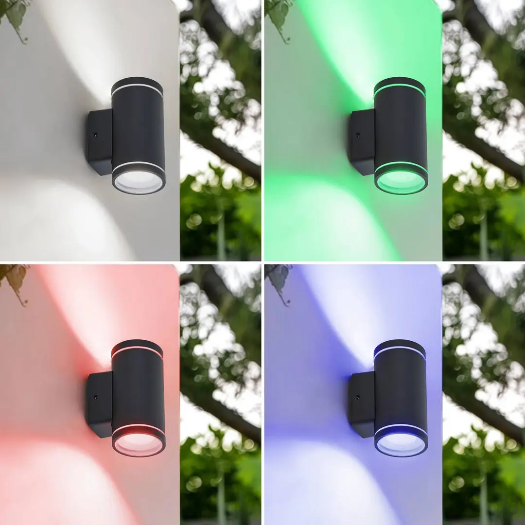 Lindby Smart LED-Außenwandleuchte Valtin CCT RGB Tuya IP54