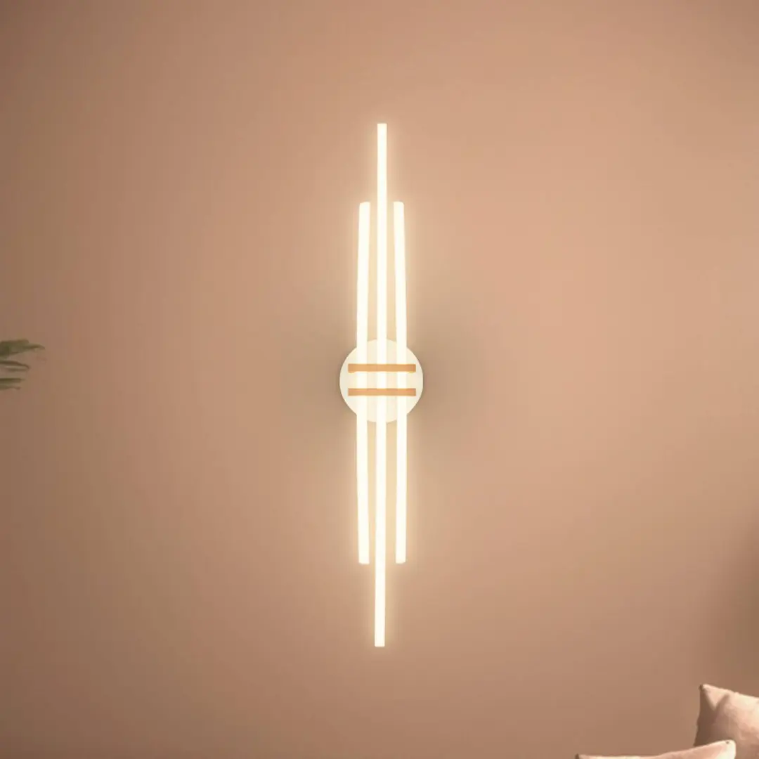 Briloner LED-Deckenlampe Tinka, hellgrau/braun, Länge 98 cm