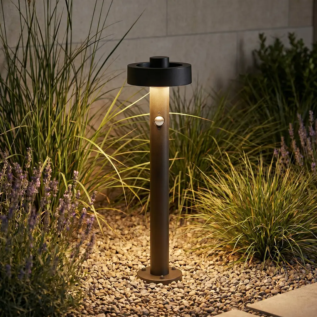 Lucande LED-Wegeleuchte Nirella, 60 cm, schwarz, CCT, Sensor