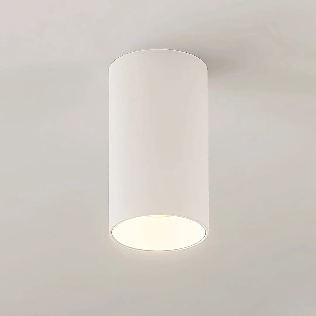 Arcchio Downlight Brinja, weiß, Metall, Ø 6 cm, rund, GU10