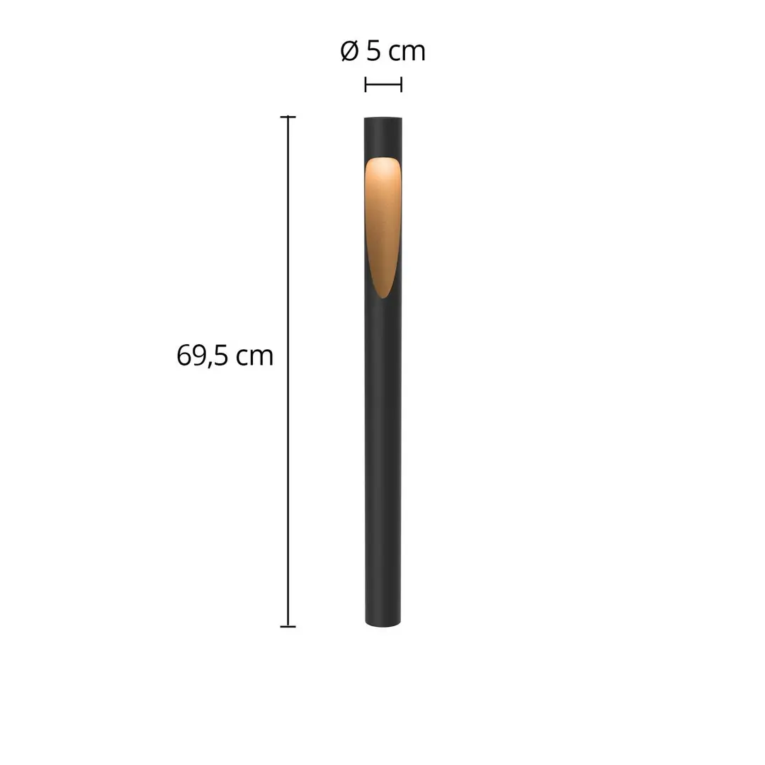 Louis Poulsen Wegelampe Flindt 840 70cm schwarz Erdstück 24V