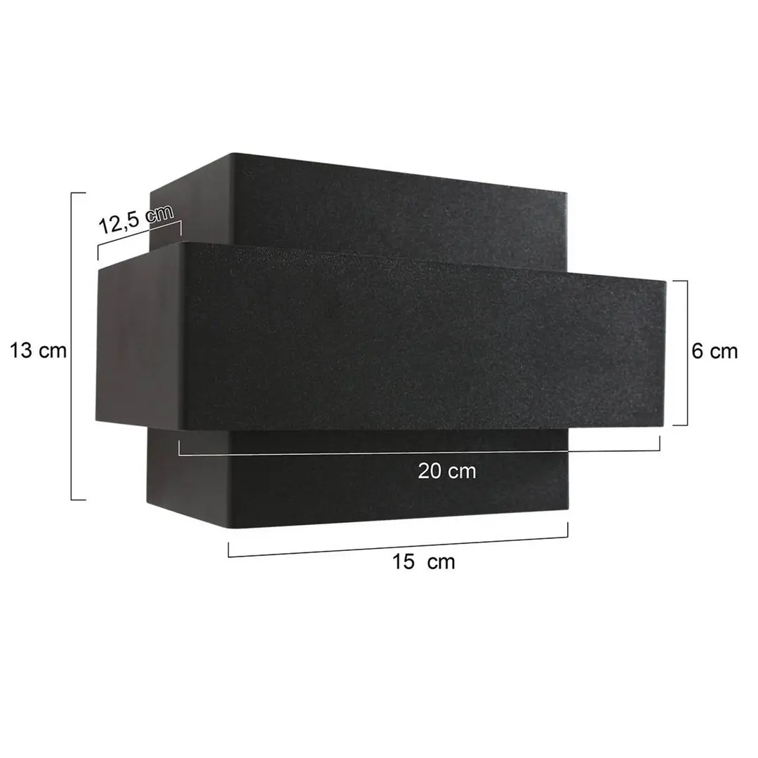 Steinhauer Wandleuchte Muro 3368, schwarz, up/down, G9, 2.700 K