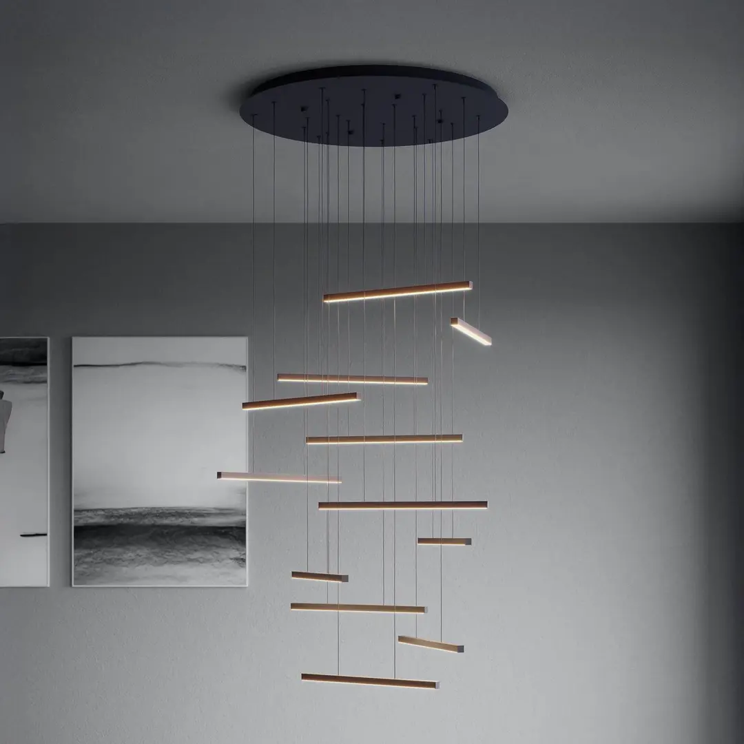 Stars of Light LED-Hängelampe Lindoza schwarz 44 cm 12-flg
