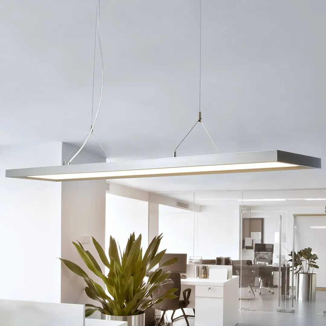 Arcchio LED-Pendelleuchte Dorean, silber, Metall, 120cm