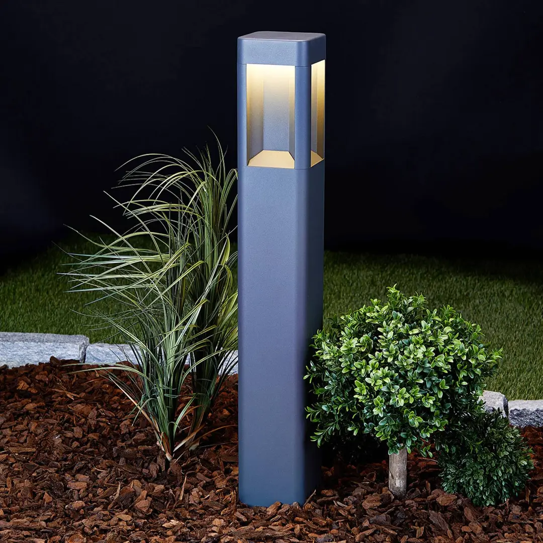 Lucande LED-Wegeleuchte Annika, anthrazit, Metall, 80 cm