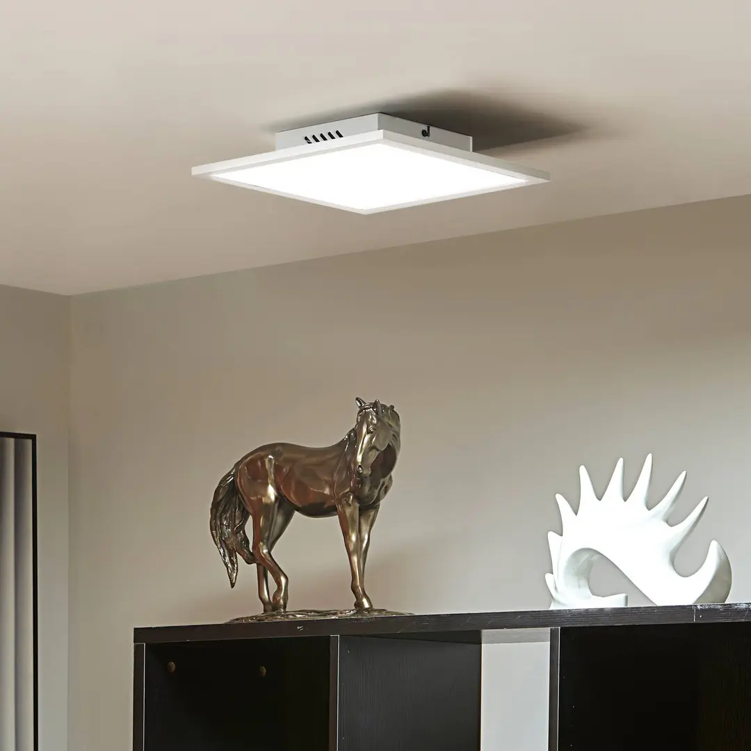 Lindby LED-Panel Lamin, weiß, 30 cm, CCT, dimmbar, Remote