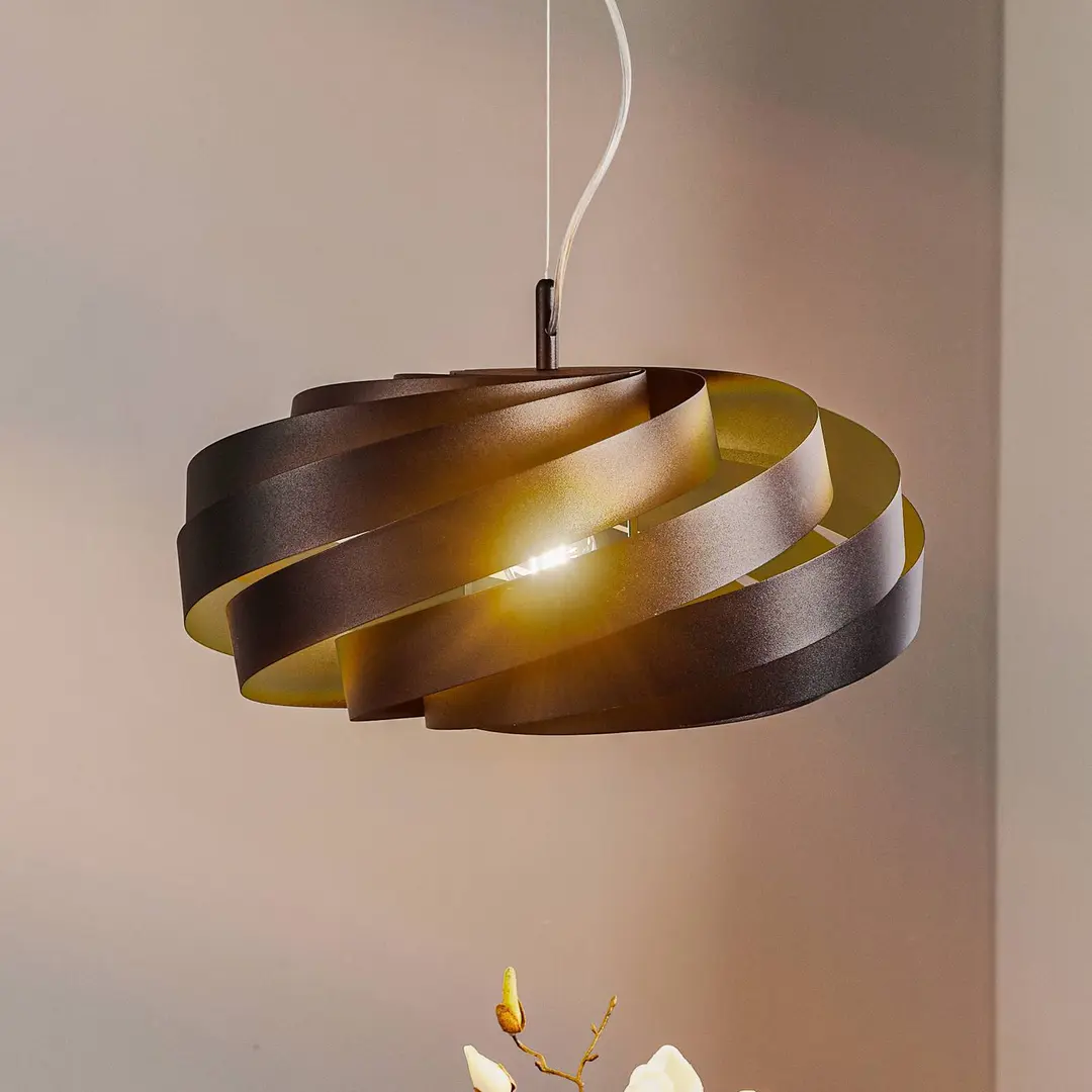 Domiluce Hängeleuchte Vento, schwarz, Ø 50 cm, Metall, E27