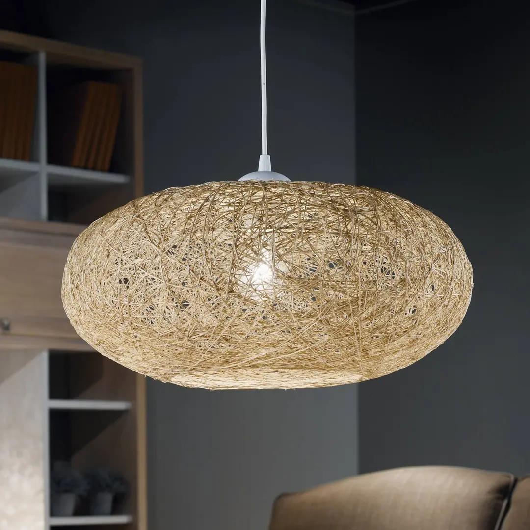 EGLO Textile Hängeleuchte Campilo in Beige