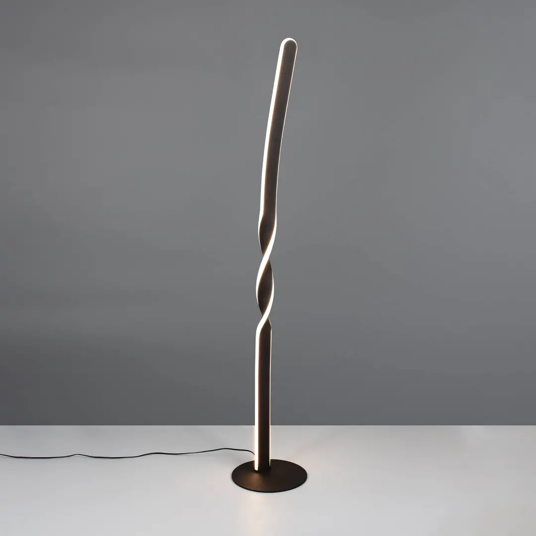 Reality Leuchten LED-Stehleuchte Ginko, schwarz matt, Metall, Höhe 110 cm