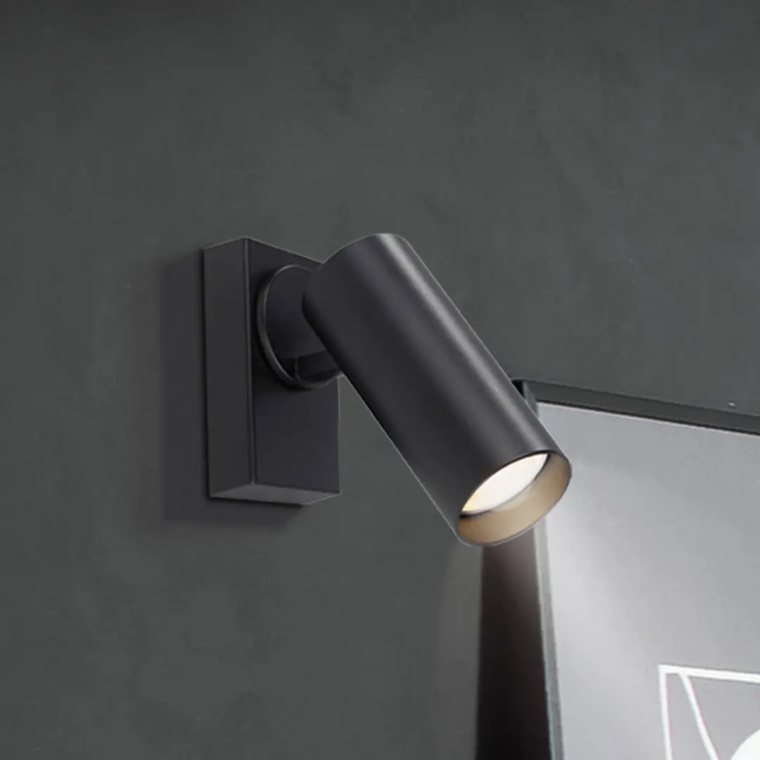 SCHÖNER WOHNEN-Kollektion Wandstrahler RIK, schwarz, 1-flammig, 20 cm, Metall GU10-LED