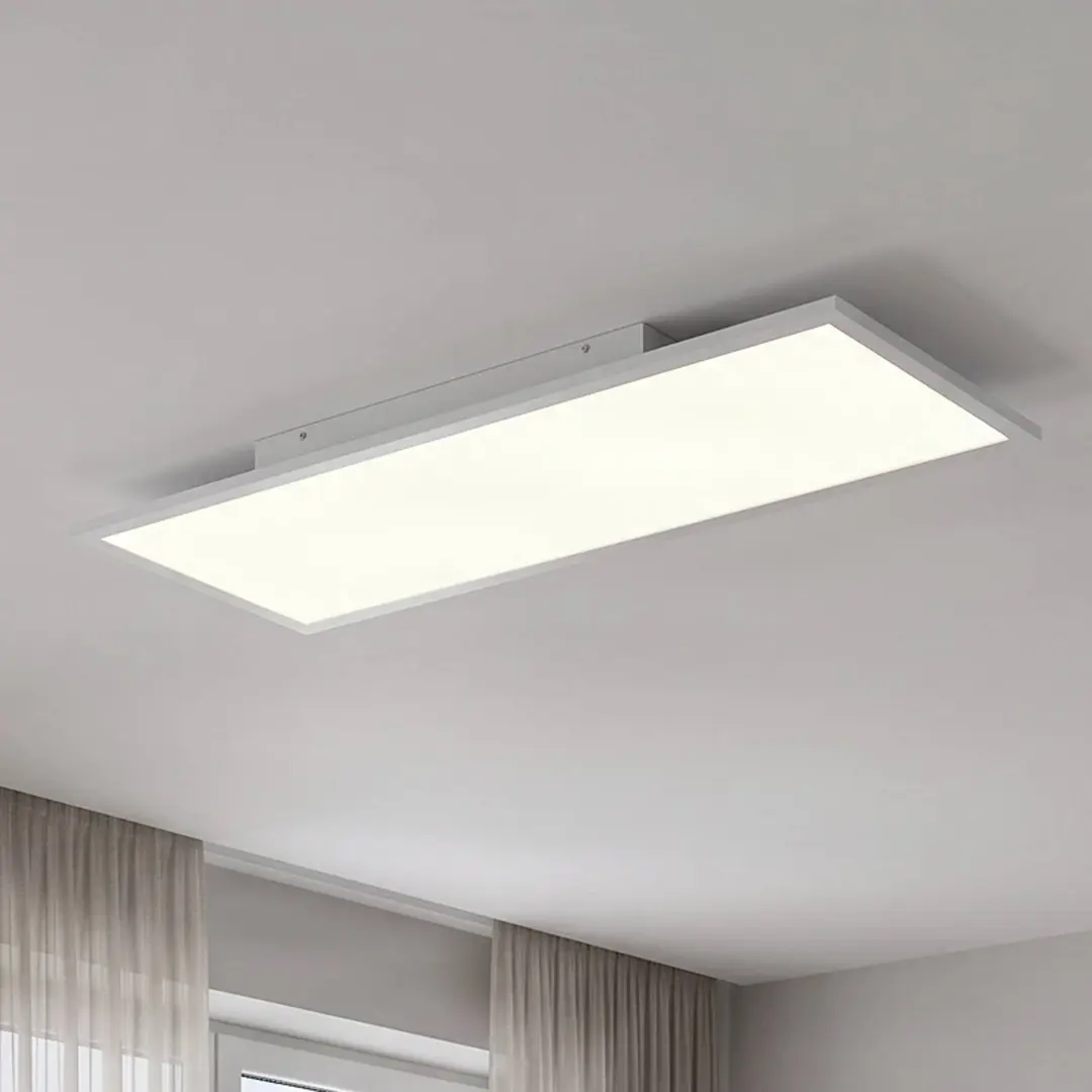 Lindby LED-Panel Quais, 80 x 30 cm, weiß, Metall, 4.000K