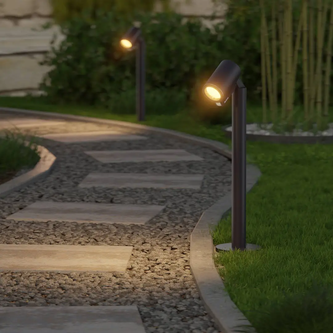 STEINEL LED-Sockellampe Way C, anthrazit, IP65, RGBWW