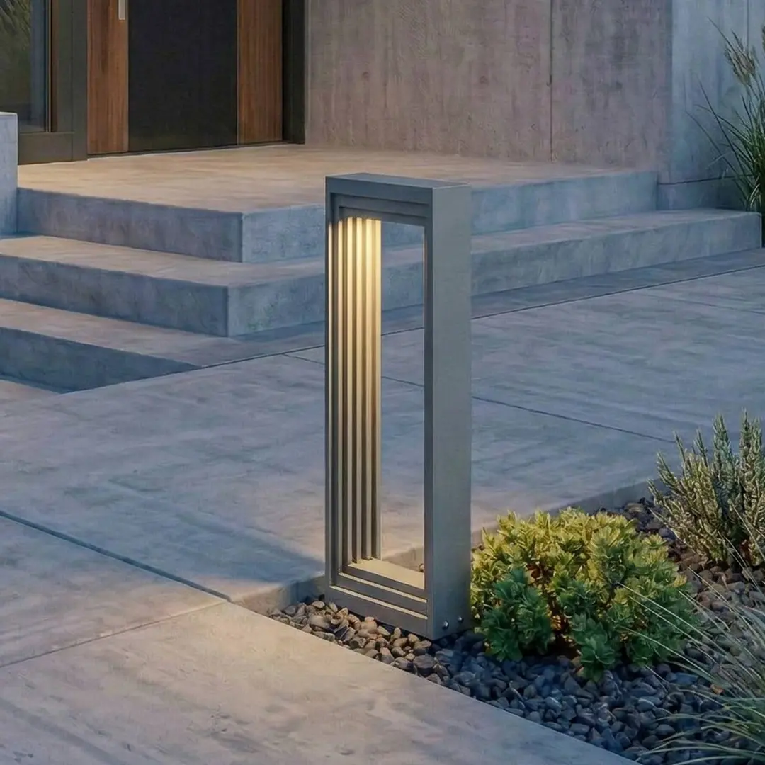 Lucande LED-Sockelleuchte Ashkan, Höhe 40cm, anthrazit, IP65