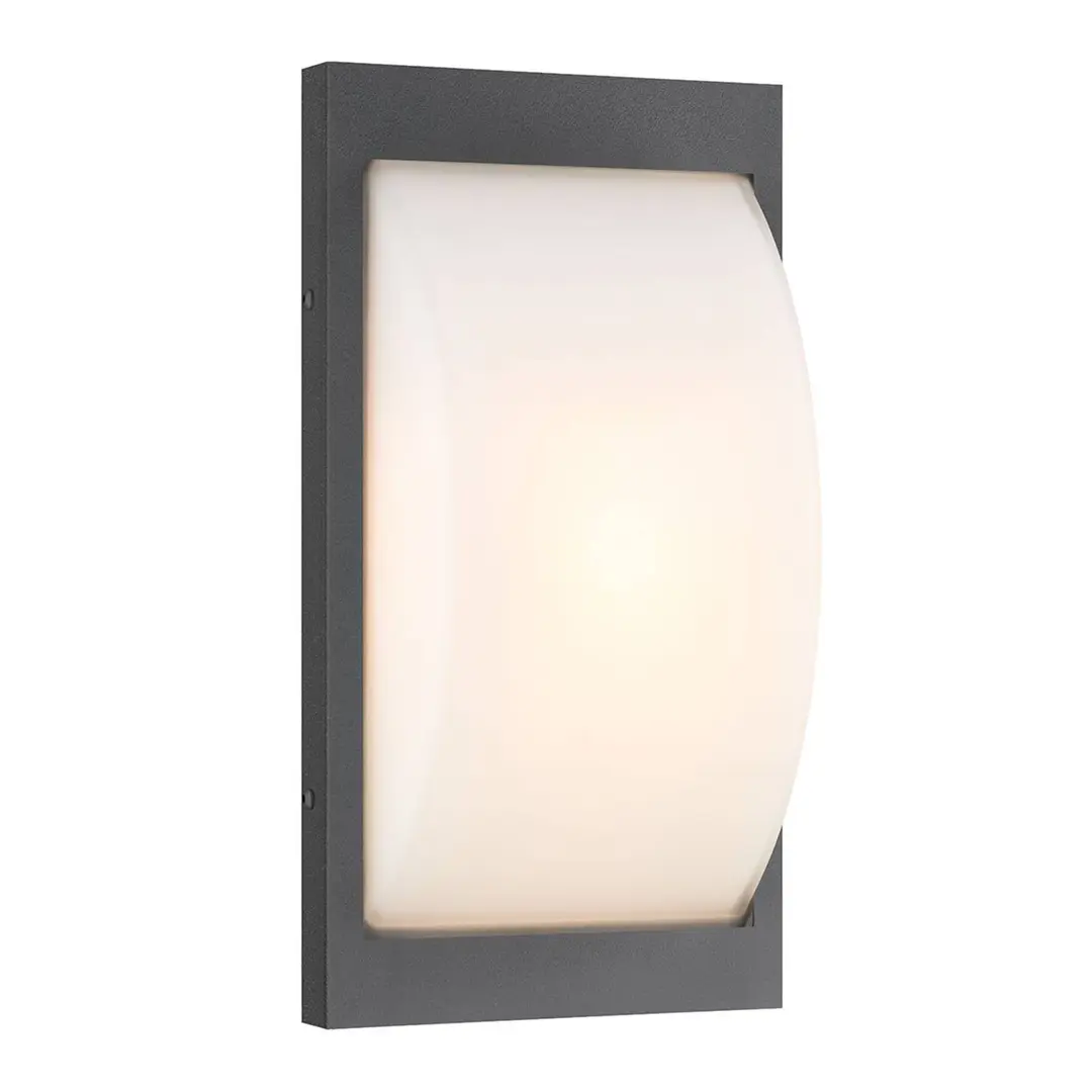 LCD LED-Außenwandleuchte 068LED, graphit, Edelstahl, 33 cm, IP44