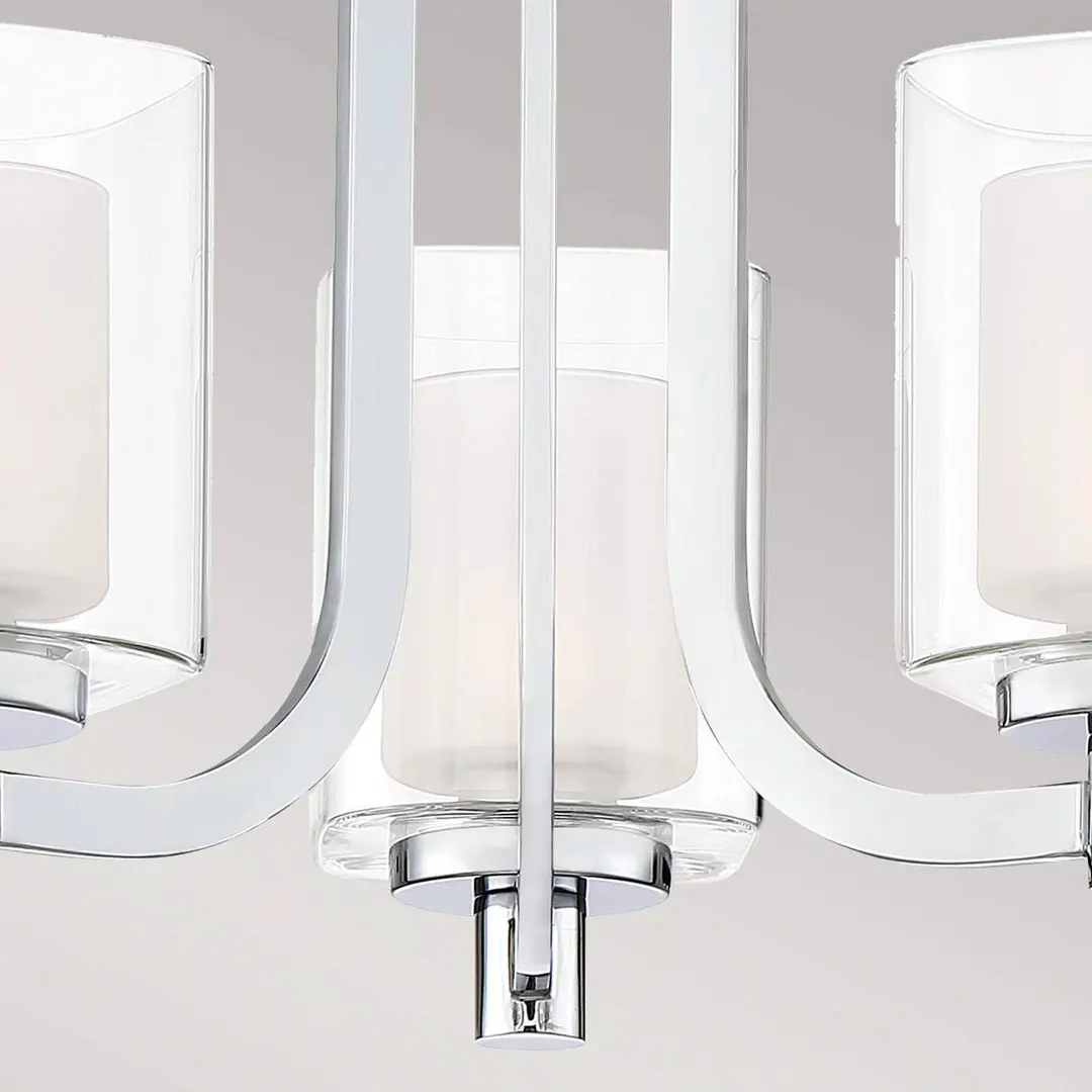 QUOIZEL Deckenleuchte Kolt IP44 mit doppelten Glasschirmen