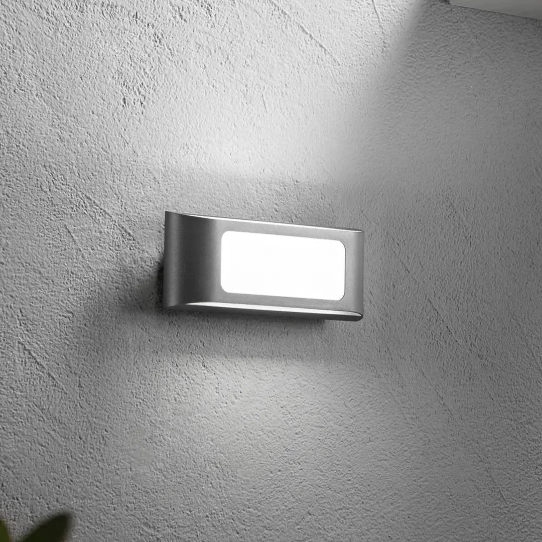 Intec LED-Außenwandlampe DESERT, anthrazit, Breite 25 cm, Metall