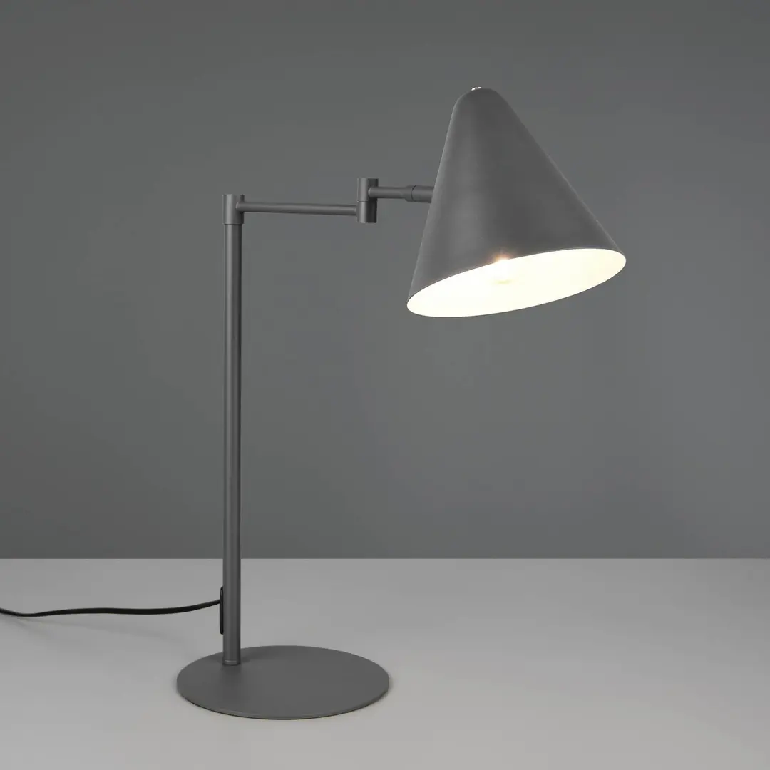 Trio Lighting Tischlampe Cosima, anthrazit, Höhe 50 cm, Metall