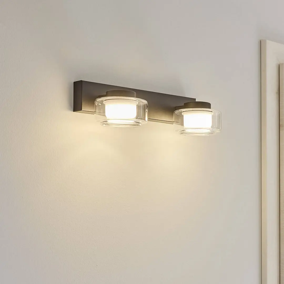 OSRAM LED-Wandleuchte ORBIS FLAME, schwarz, 2-flg., CCT IP44