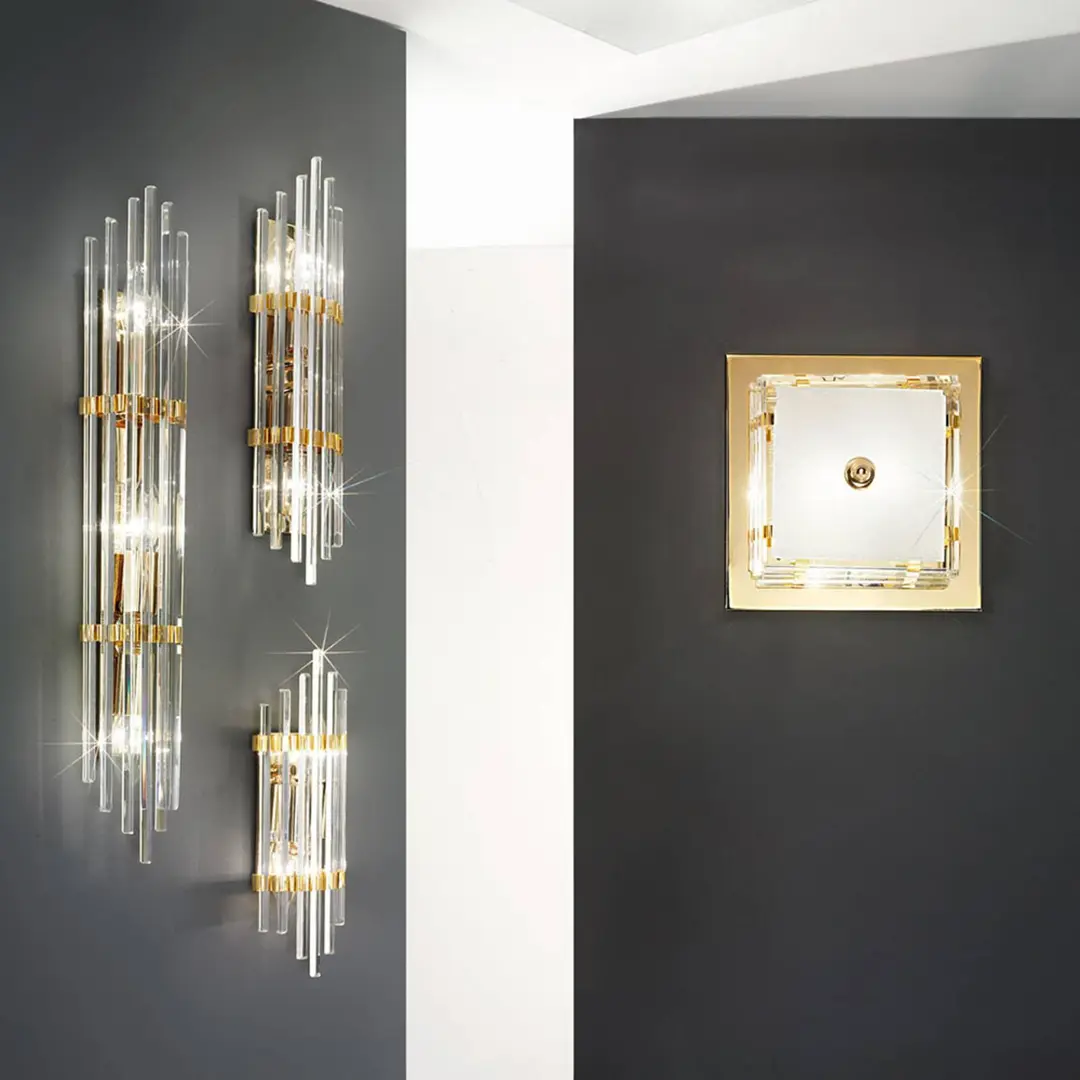 austrolux Wandleuchte Ontario, Höhe 31 cm, gold