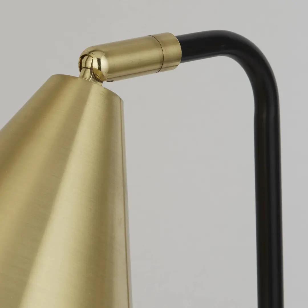 Searchlight Tischleuchte Rivan, schwarz/gold, Metall, 41 cm, E14