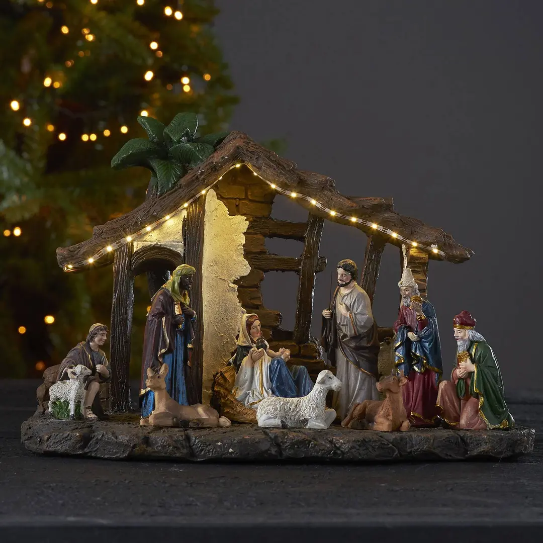 STAR TRADING LED-Dekoleuchte Nativity, Batteriebetrieb, 37 cm